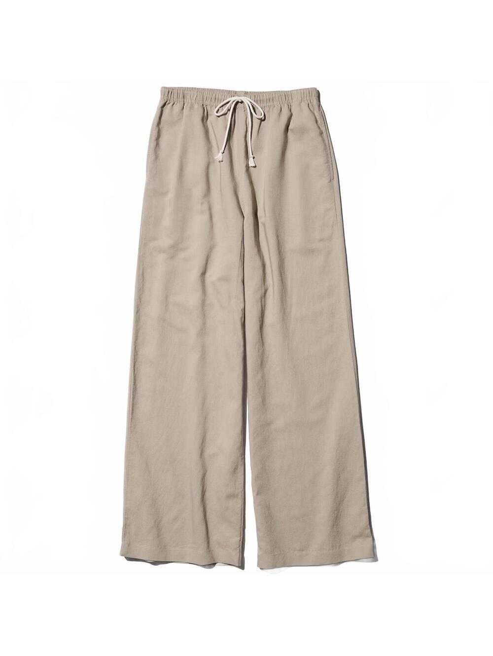 Uniqlo Linen Blend Easy Pants NWT Beige XL - Picture 2 of 4